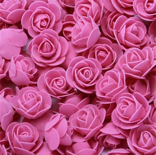 The Rose Bear Studio Gift Wrapped Rose Flower Bear in Fuschia Pink - Standard Sized